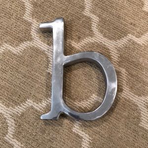 Bombay Duck - Silver Colored Standing Letter B